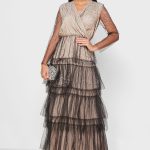 فستان نسائي 6079 شبك طبقات