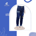 بنطلون بناتي جينز وسط غامق 5 ازرار AW29