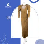 ⁦فستان نسائي مقلم تحت طويل أزرار صدر AW68⁩ - الصورة ⁦2⁩
