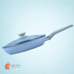 مقلاة طبخ جرانيت بغطاء زجاجي