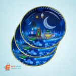 صحن تقديم بلاستيك مدور وسط