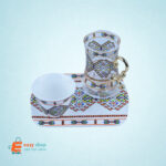 ⁦طقم فناجيل سيراميك مع الصحن⁩ - الصورة ⁦3⁩