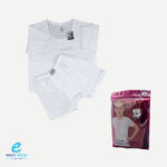 طقم ملابس داخلية نص كم ولادي أبيض ريمون