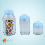 طقم علب بهارات زجاجية تريو