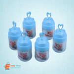 طقم علب بهارات مع قاعدتها لون أزرق