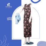 فستان نسائي شيفون مشجر