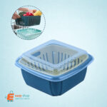 سلة غسيل خضروات مربعة مع غطاء