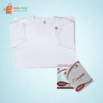 فنيلة داخلي رجالي نص كم أبيض ريمون