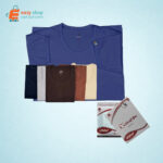 فنيلة داخلي نص كم رجالي ملون ريمون