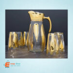 ⁦جاك زجاج ذهبي مع 6 قلاصات⁩ - الصورة ⁦2⁩