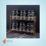 ⁦طقم علب بهارات زجاج 2 دور⁩ - الصورة ⁦2⁩