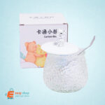 سكرية زجاج مغطى مع ملعقة 300 مل