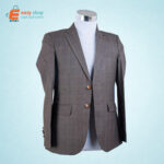 ⁦كوت رجالي سلك مقلم⁩ - الصورة ⁦3⁩