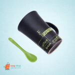 كوب سيراميك ملون مع ملعقة 7103