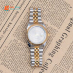 ⁦طقم ساعتين تايم زون رجالي ونسائي حديد 1103⁩ - الصورة ⁦3⁩