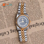 ⁦طقم ساعتين تايم زون رجالي ونسائي حديد 1103⁩ - الصورة ⁦2⁩