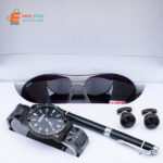 طقم رجالي ساعة مع إكسسوارات 4