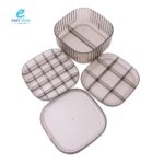 ⁦حامل ادوات تجميل ومجوهرات اكرلك ثلاثة دور مربع⁩ - الصورة ⁦8⁩