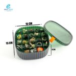 ⁦حامل ادوات تجميل ومجوهرات اكرلك ثلاثة دور مربع⁩ - الصورة ⁦5⁩