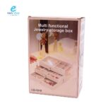 ⁦حامل ادوات تجميل مجوهرات 3 دور مستطيل مغطى مخمل من الداخل⁩ - الصورة ⁦8⁩