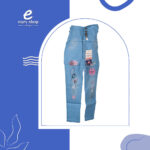 بنطلون بناتي جينز ابو لمبة وسط AW35