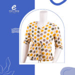 ⁦بلوزة بناتي شيفون منقط AW05⁩ - الصورة ⁦2⁩