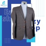 ⁦كوت رجالي سلك مقلم⁩ - الصورة ⁦2⁩