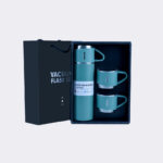 ثلاجة حافظة ستيل مع قلصين