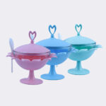 مطيبة زجاج مغطى مع ملعقة