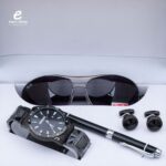 طقم رجالي ساعة مع إكسسوارات 4