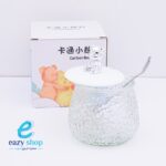 سكرية زجاج مغطى مع ملعقة 400 مل